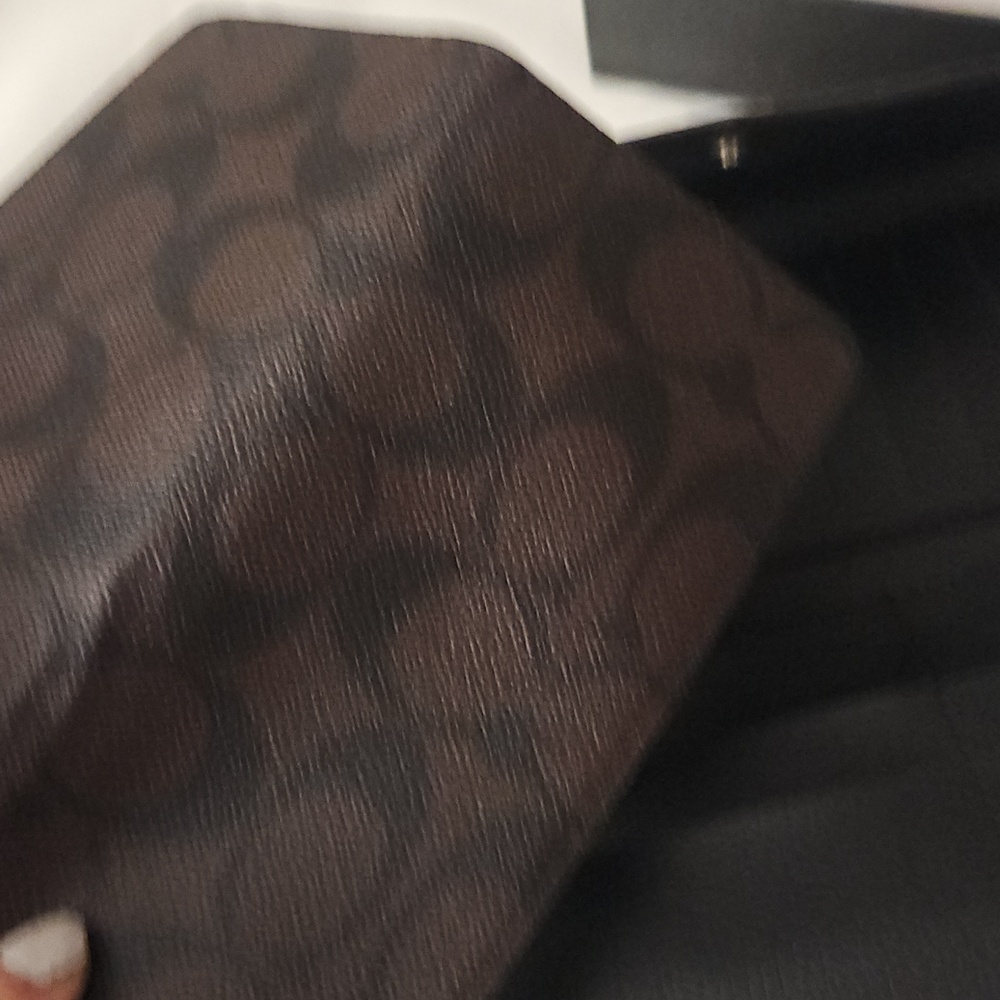 Coach Brown Signature Envelope Wallet with Gold Accent - Picture 7 of 17